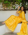 Madhubala Saree Set - yellow saree New Zealand