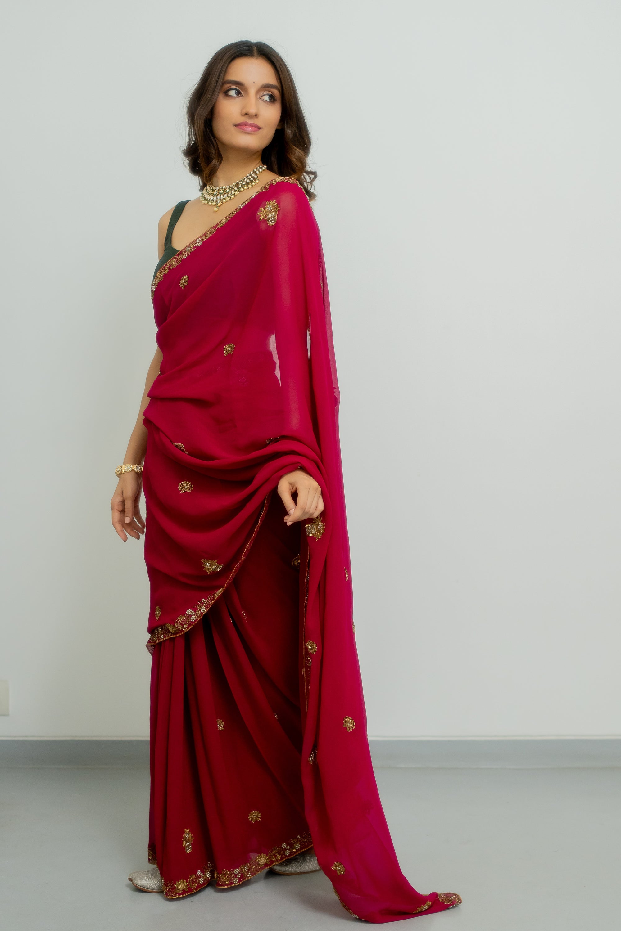 Meera Georgette Saree Set - saree Canada