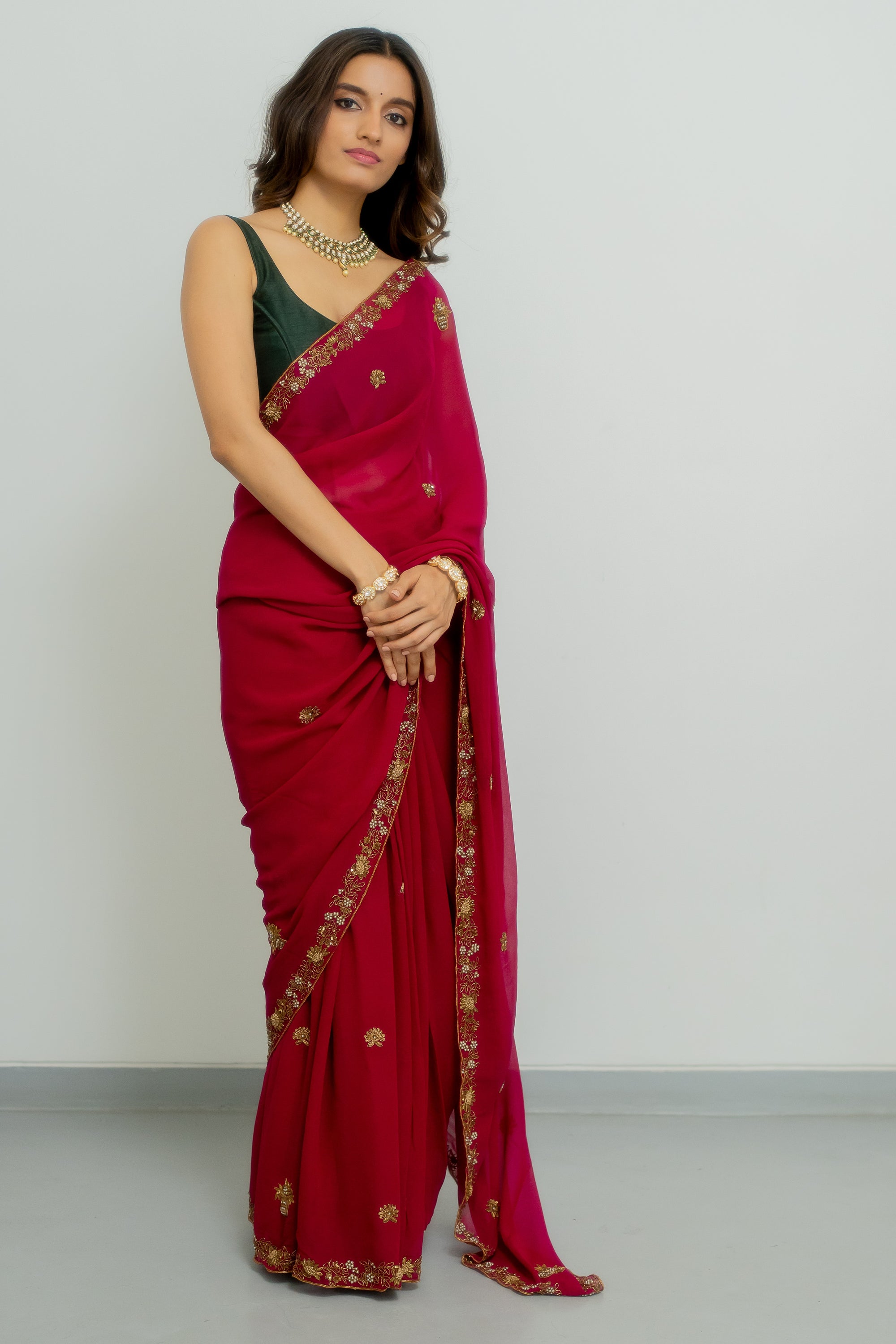 Meera Georgette Saree Set - saree Canada