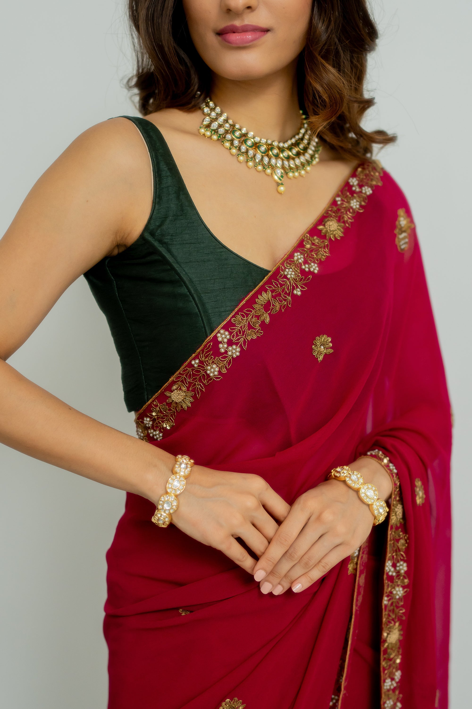 Meera Georgette Saree Set - saree Canada