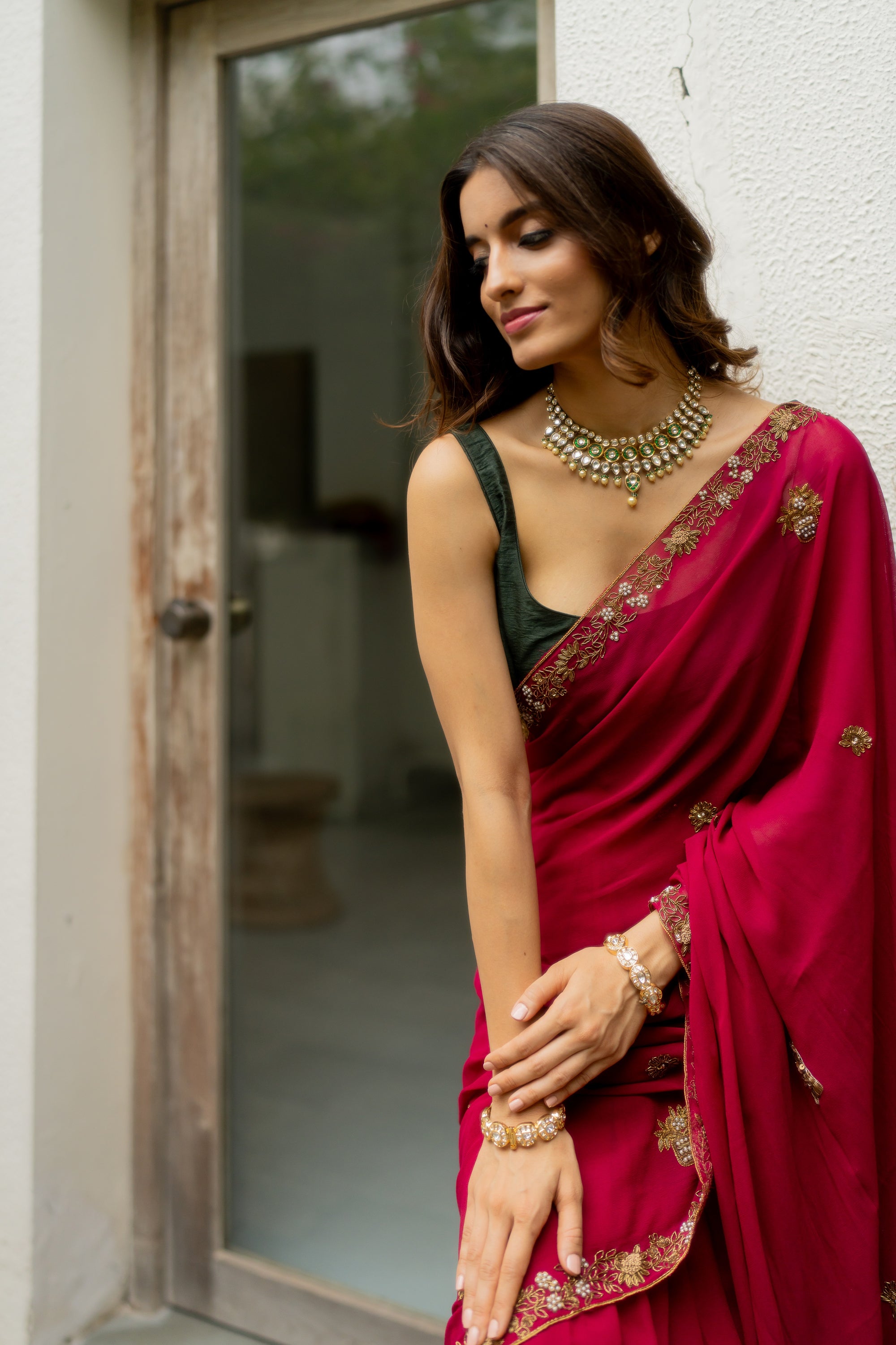 Meera Georgette Saree Set - saree Canada