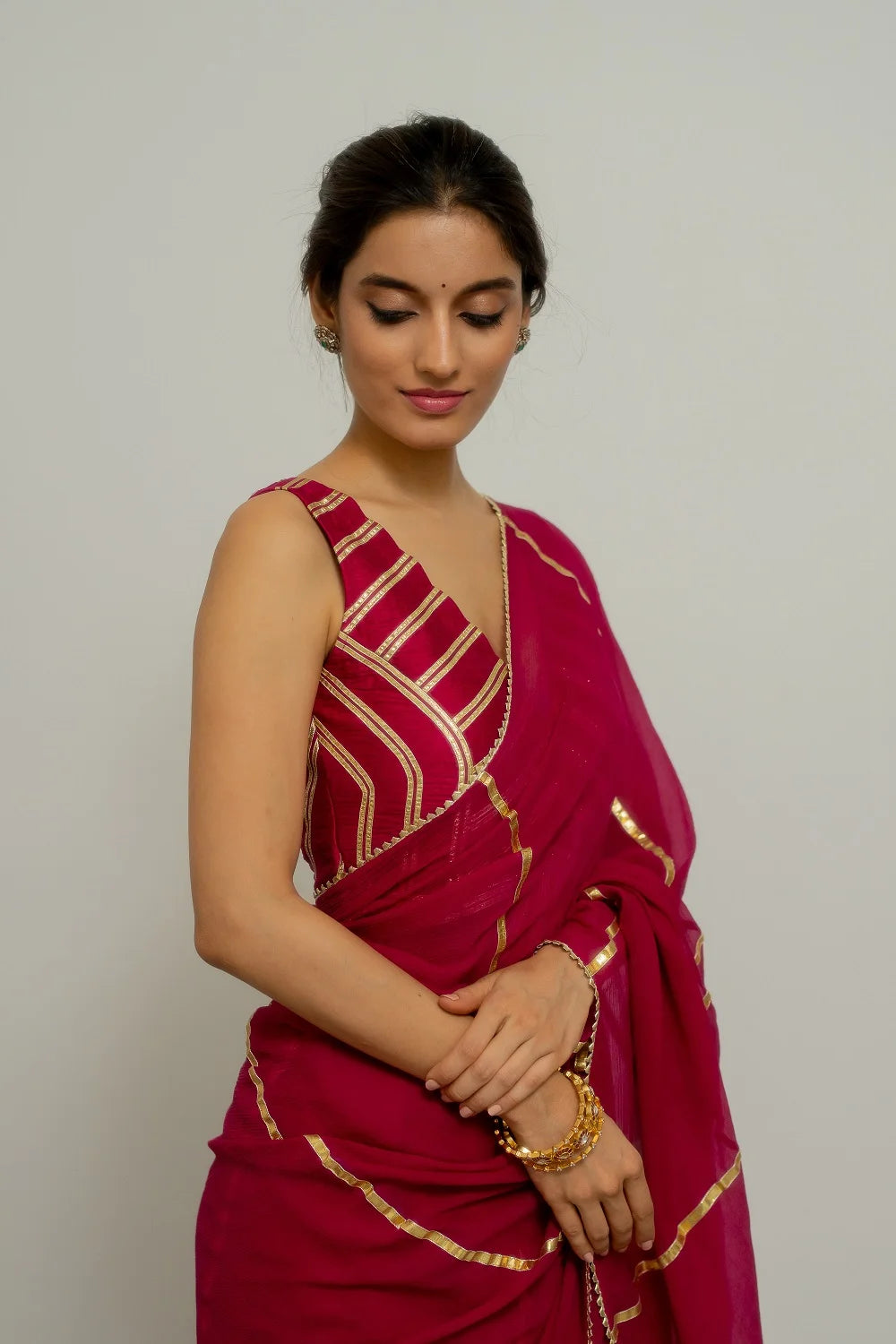 Dhara Saree Set - red saree USA