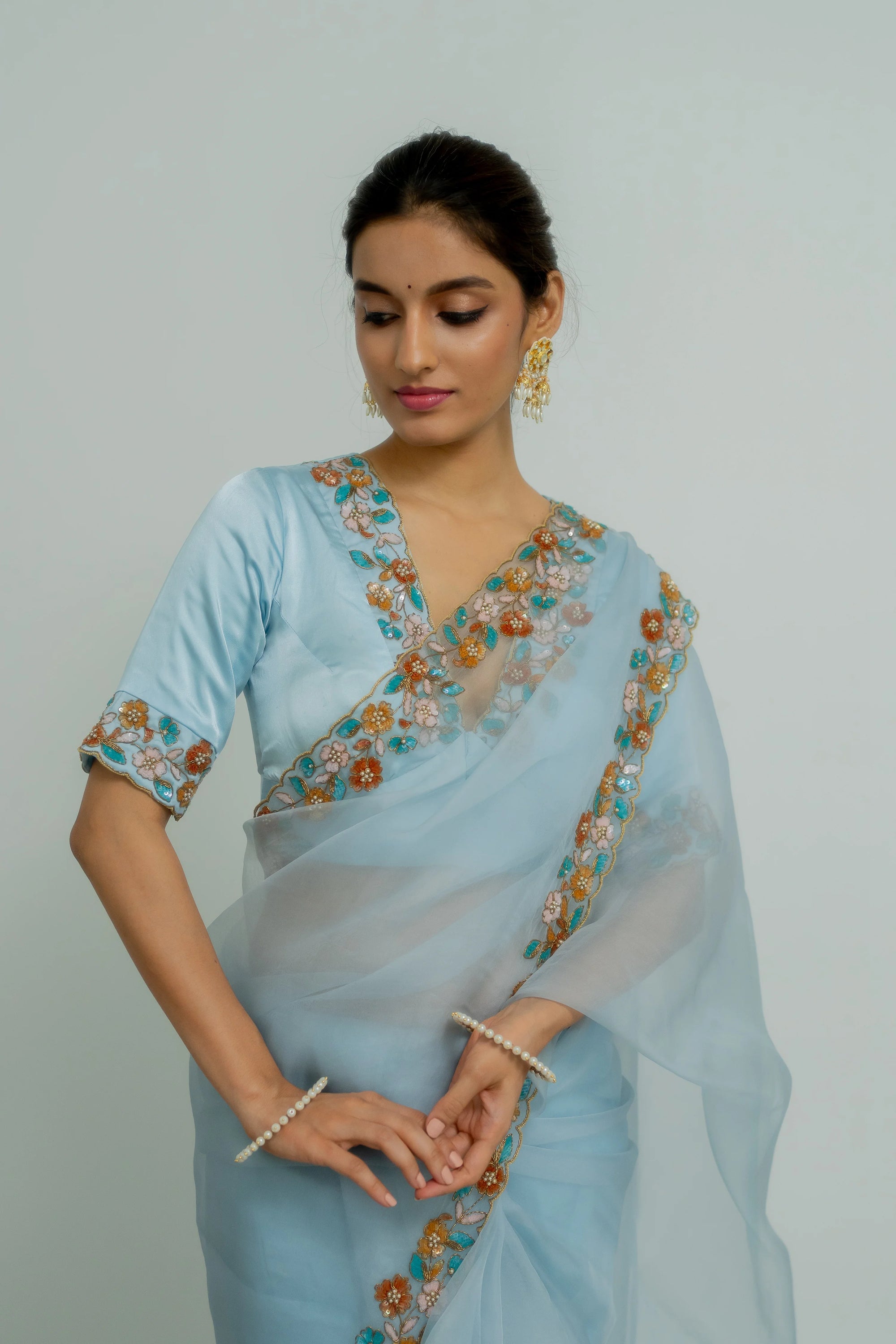 Lotus Saree Set - saree New Zealand