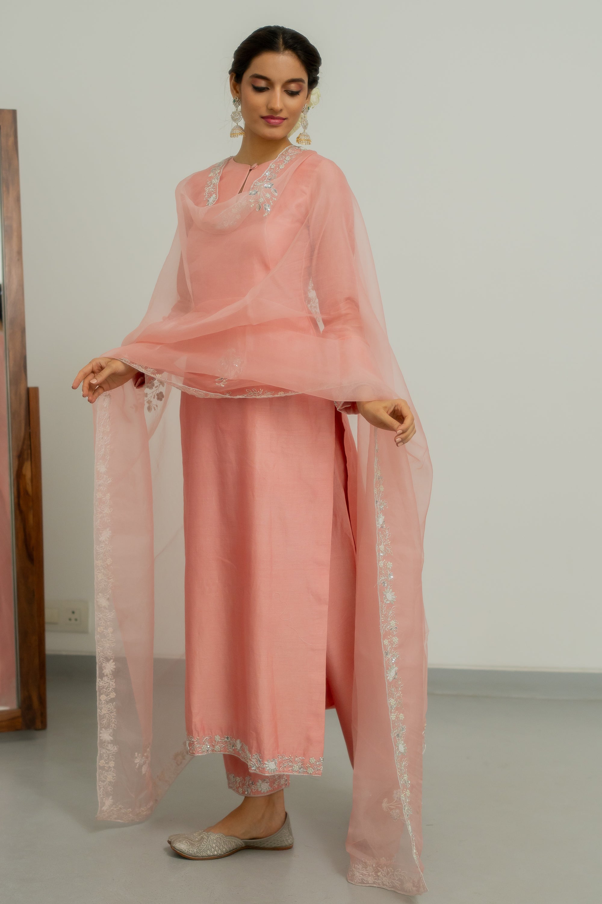 Ceiline Kurta Set - peach dress Sydney
