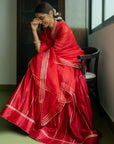 Noor Silk Anarkali Set - red anarkali Canada