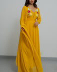 Genda Anarkali Set - yellow anarkali USA