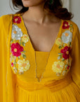 Genda Anarkali Set - yellow anarkali USA