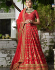 Red Bridal Lehenga Set - red lehenga Sydney