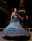 Blue Ombre Lehenga Set - embroidered lehenga