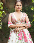 Ivory Hand Painted Lehenga Set - ivory lehenga set Canada