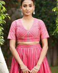 Red Gotta Applique Lehenga Set - red lehenga USA