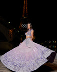 lavender Lehenga Set - embroidered lehenga set Australia