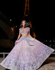 lavender Lehenga Set - embroidered lehenga set Australia