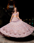 Pink Lehenga Set - embroidered lehenga set Australia