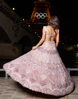 Pink Lehenga Set - embroidered lehenga set Australia