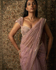 Lilac Saree with Blouse and Petticoat - saree and choli