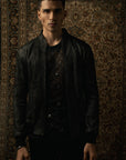Black Printed Jacket Set - mens indian outfits
