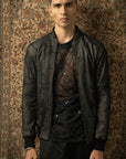 Black Printed Jacket Set - mens indian outfits