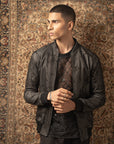 Black Printed Jacket Set - mens indian outfits