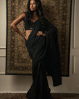 Black Iconic Saree - sari indian clothing