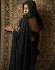 Black Iconic Saree - sari indian clothing