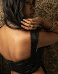 Black Iconic Saree - sari indian clothing