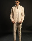 Ivory Jacket Monochrome Set - india dress for men