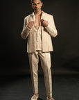 Ivory Jacket Monochrome Set - india dress for men