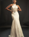 Ivory Halter Skirt Set - indian outfits