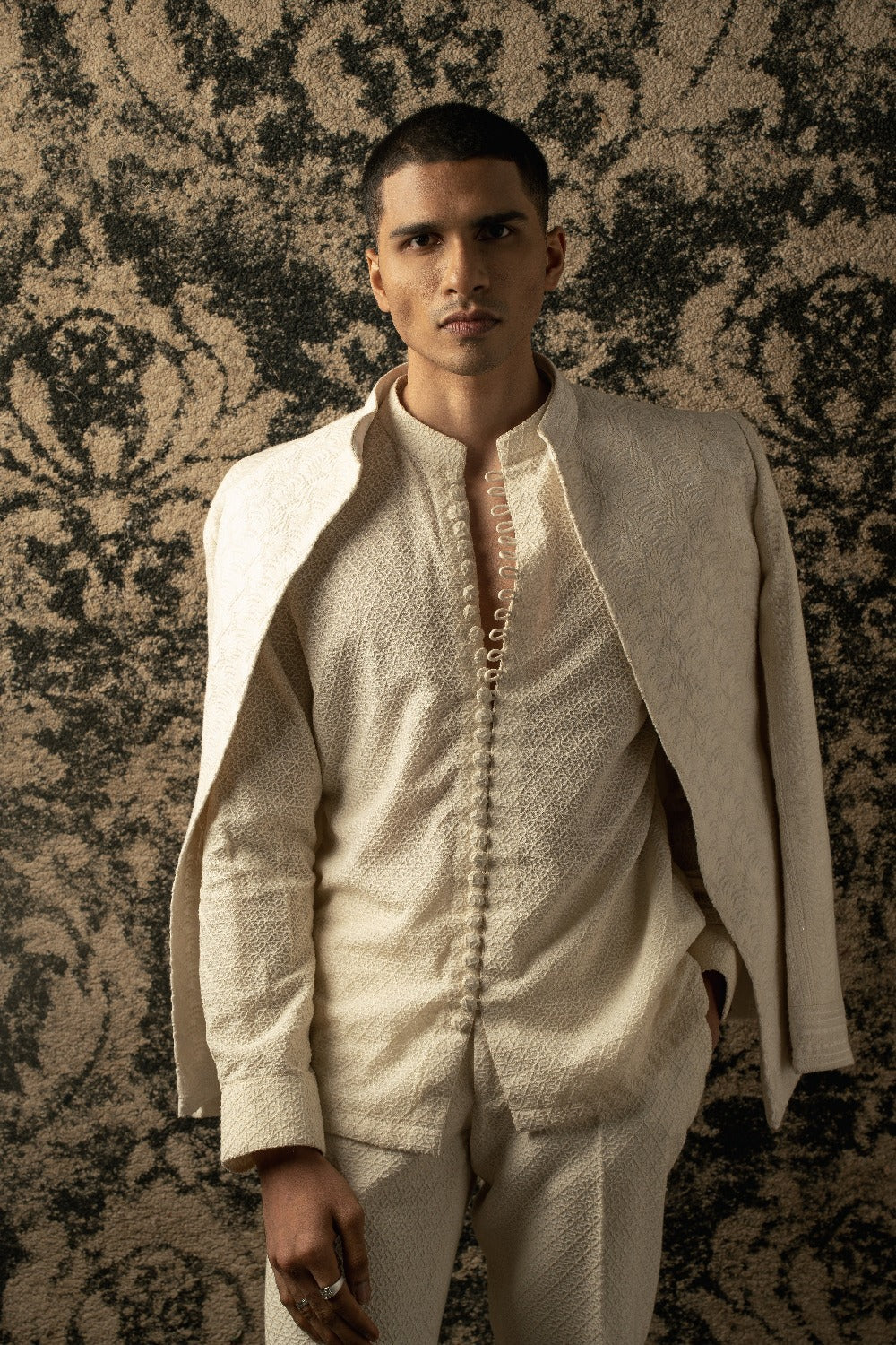 Ivory Prince Coat Set - indian garb men