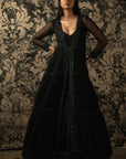 Black Anarkali and Shrug - lehenga and anarkali