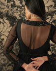 Black Anarkali and Shrug - lehenga and anarkali