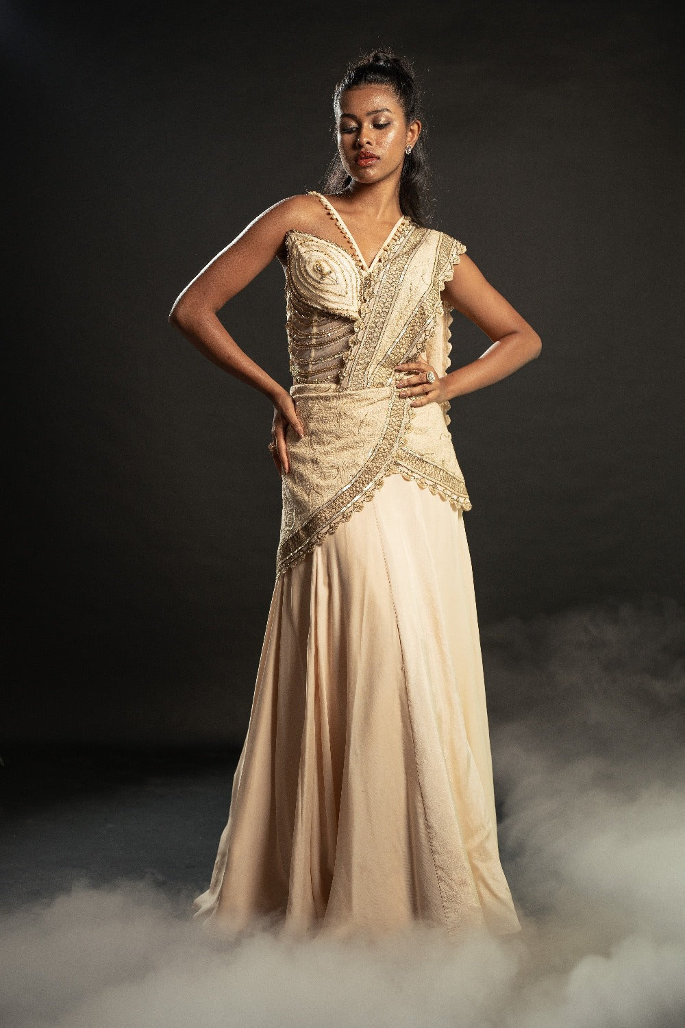 Light Gold Ready Saree - saris dresses