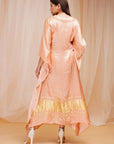 Sherbert Orange Peach Model Satin Silk Kaftaan - kaftan Canada