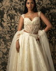 Ivory Silk Organza Lehenga Set - lehenga designer lehenga