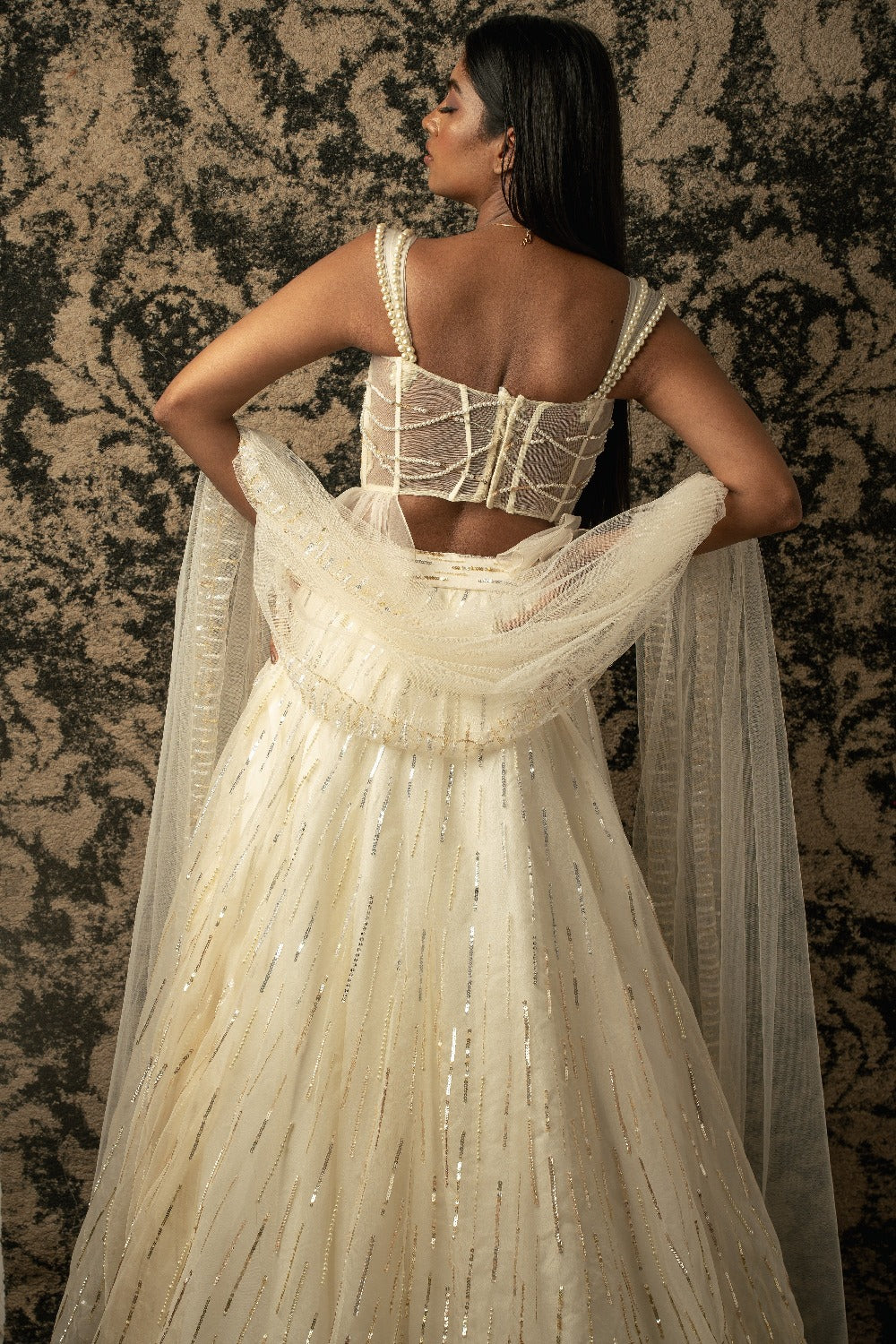 Ivory Silk Organza Lehenga Set - lehenga designer lehenga