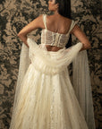 Ivory Silk Organza Lehenga Set - lehenga designer lehenga
