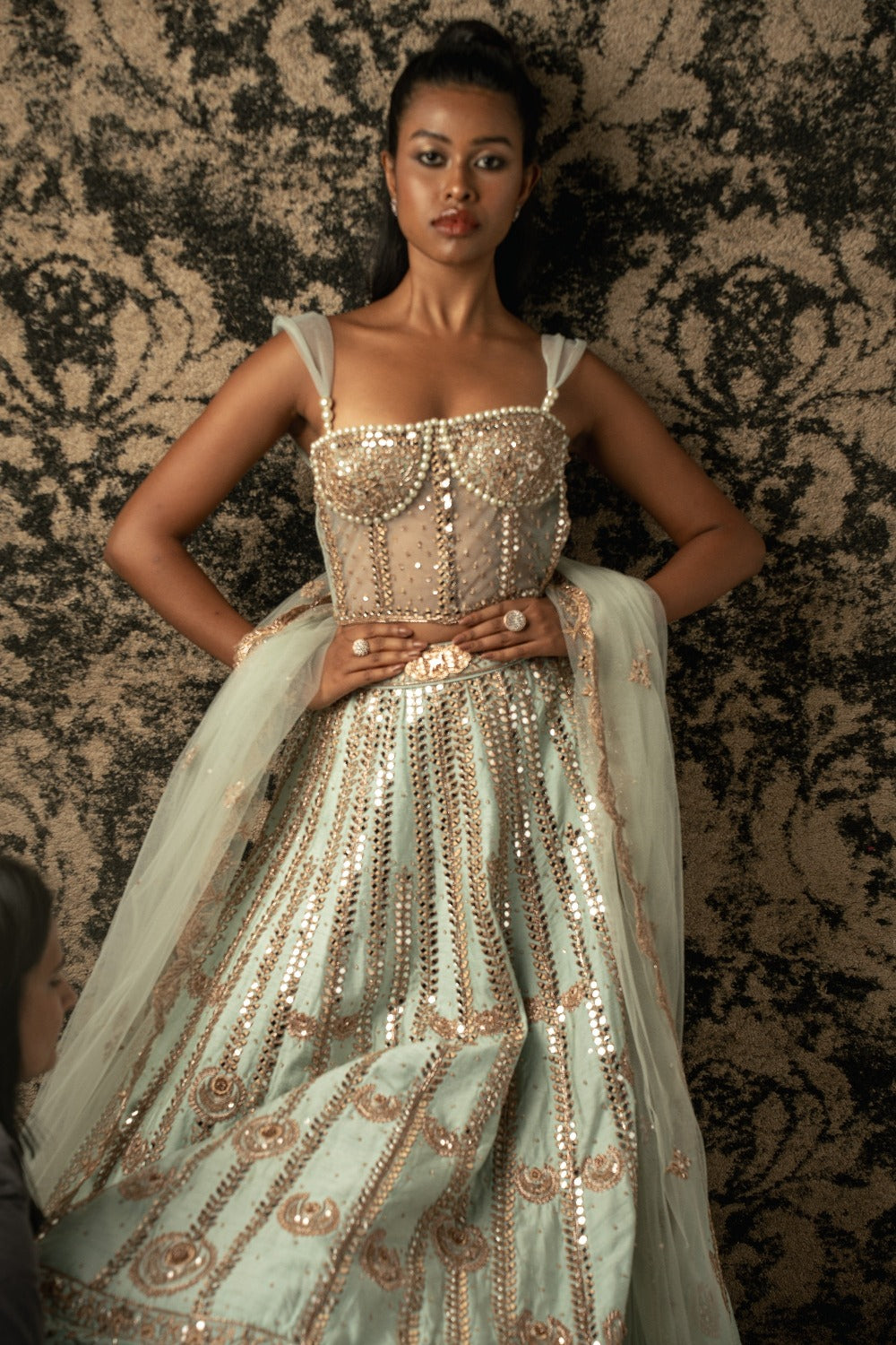 Mint Green Lehenga Set - lehenga
