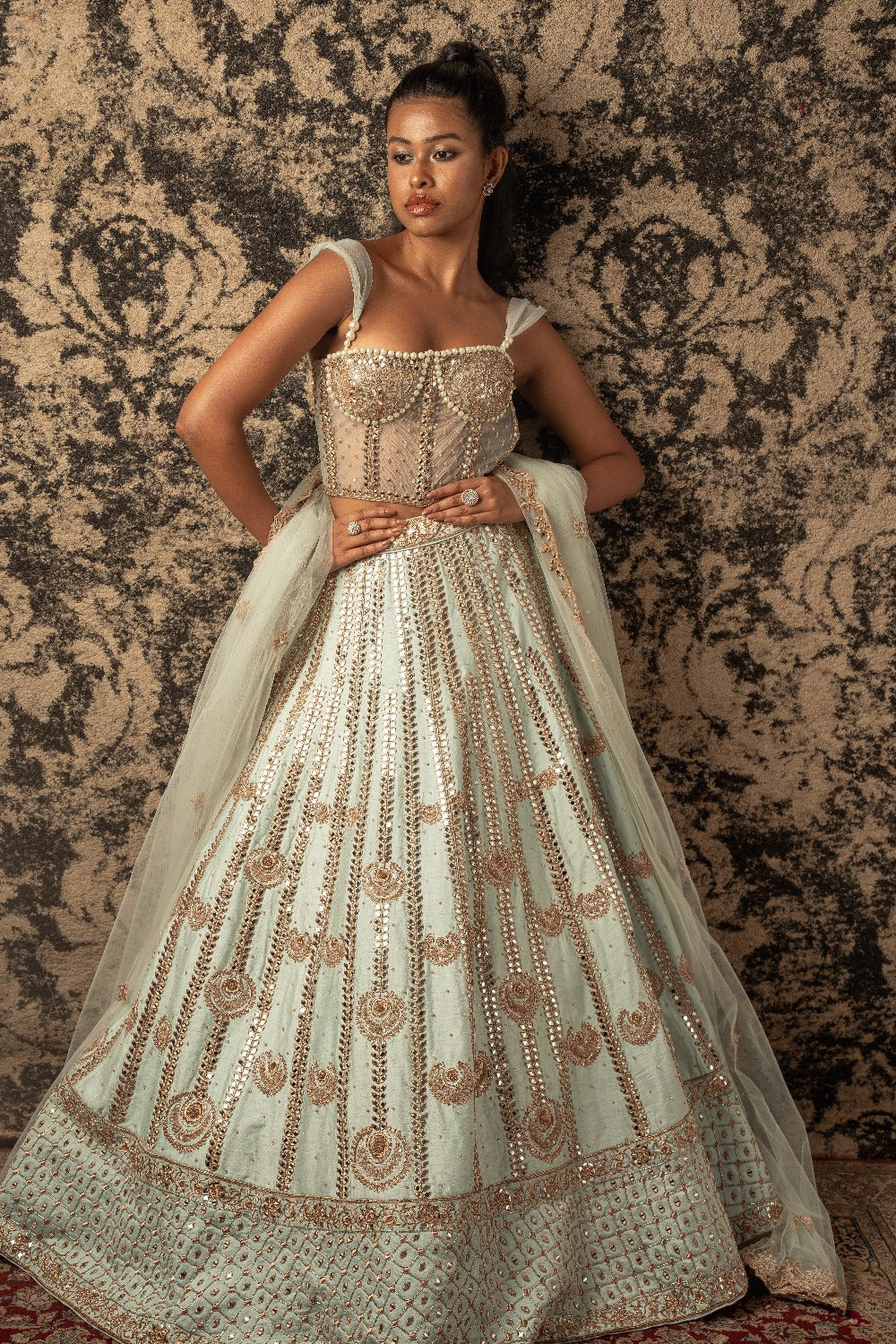 Mint Green Lehenga Set - lehenga