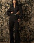 Black Suave Jumpsuit - indian fashion