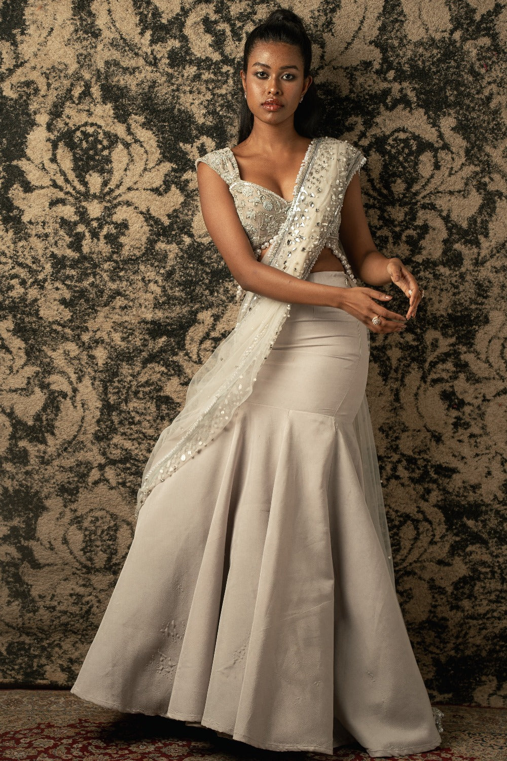 Chalk  Skirt Set - designer outfits for women