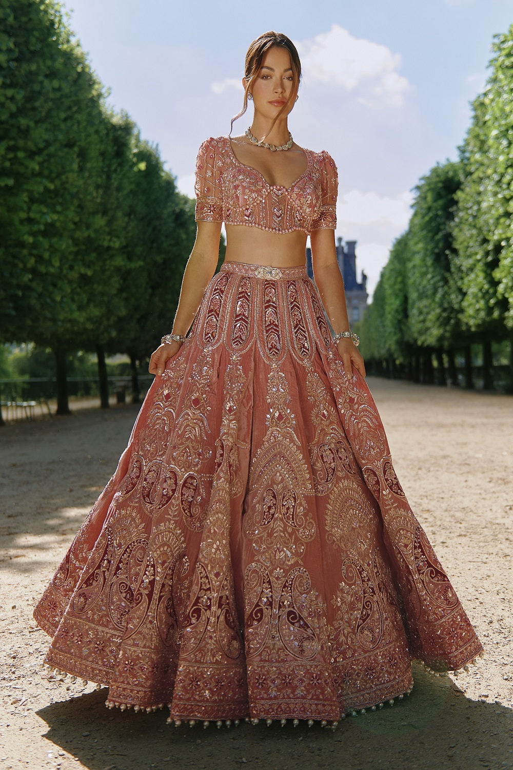 Mauve Lehenga Set
