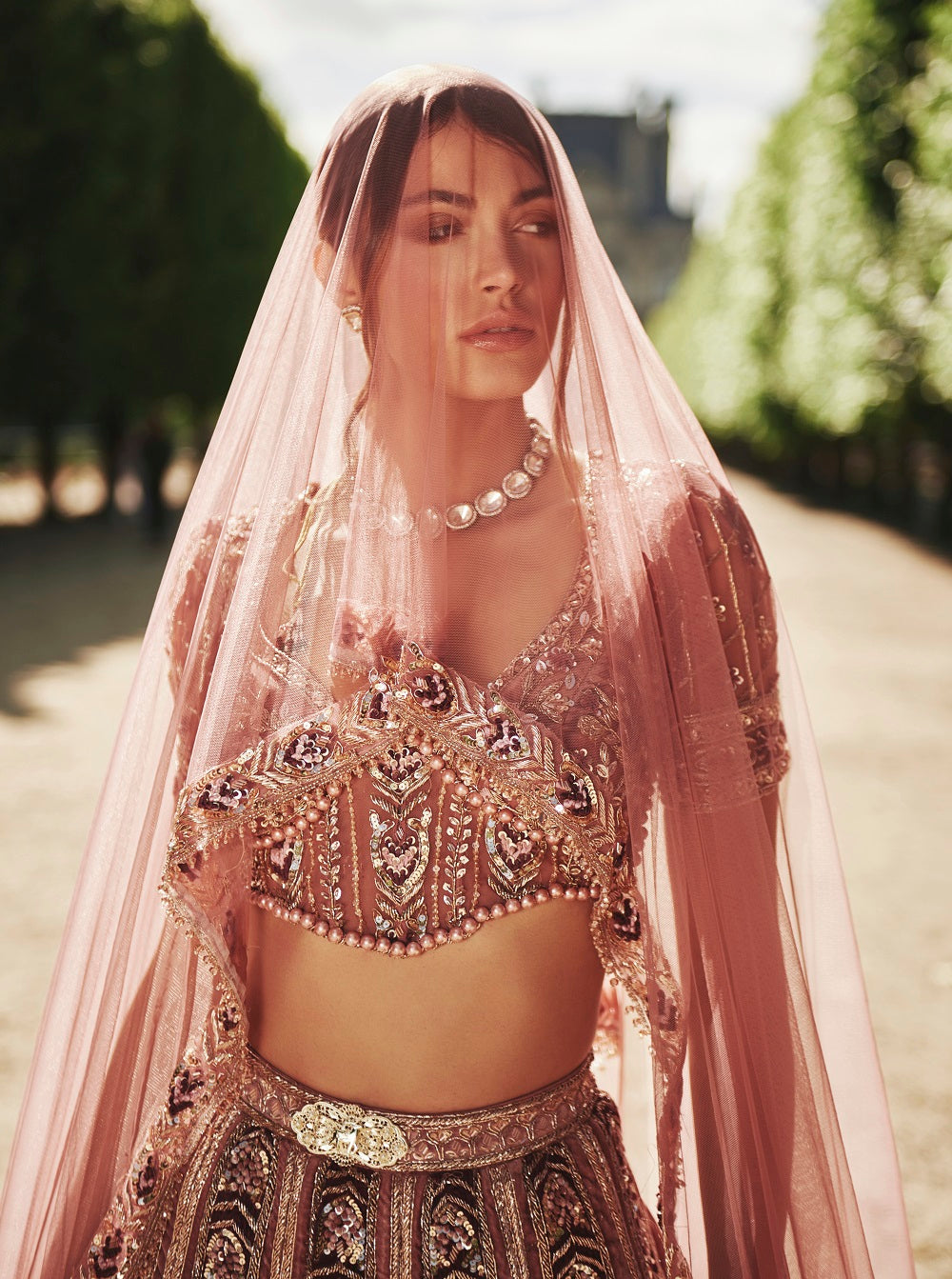 Mauve Lehenga Set