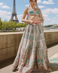 Turquoise Green Lehenga Set