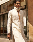 White Monotone Sherwani