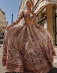 Marron and Ivory Lehenga Set