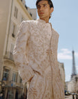 White and Gold Sherwani