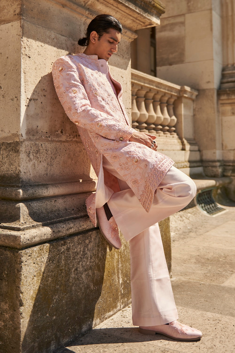 Blush Pink Sherwani Set