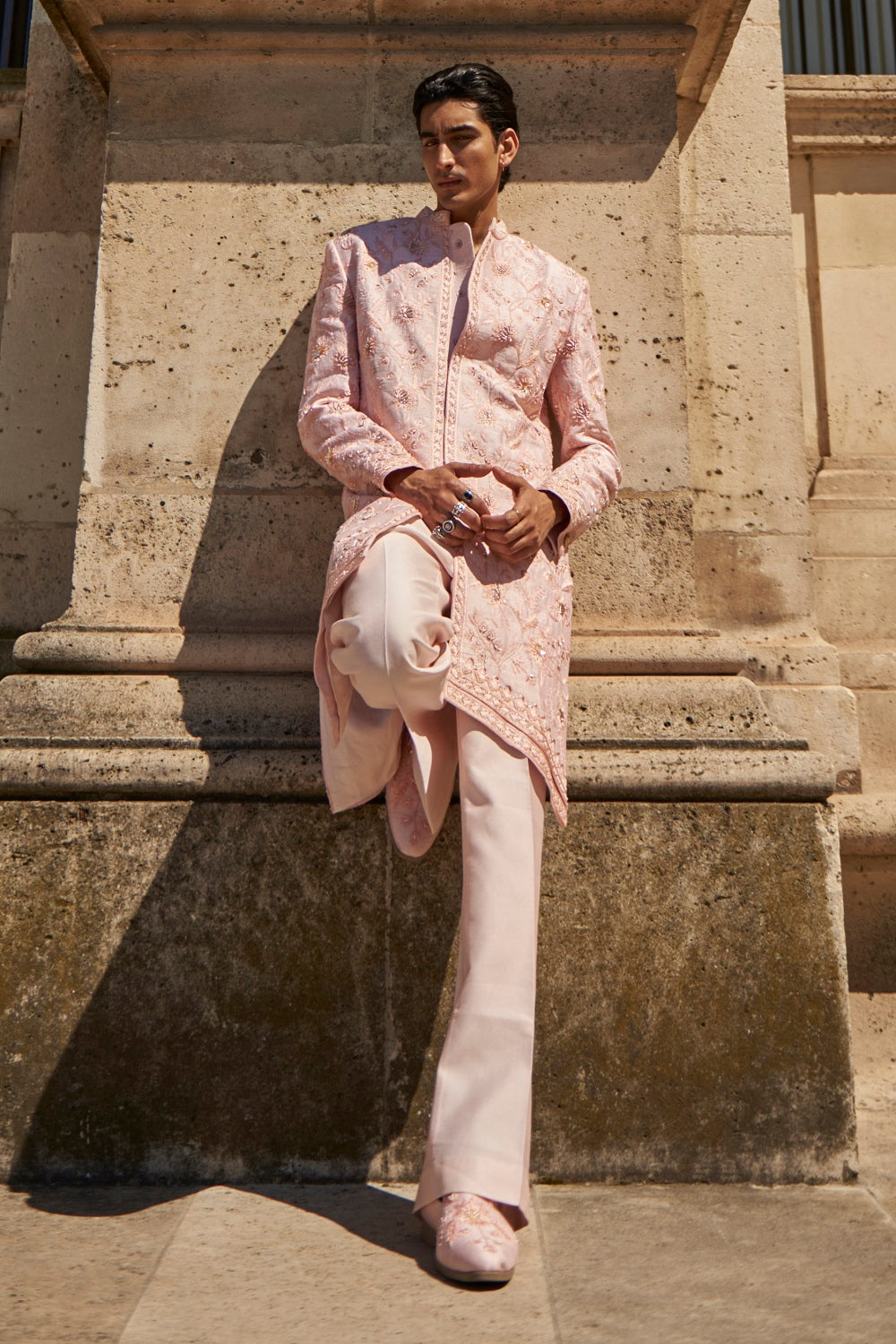 Blush Pink Sherwani Set