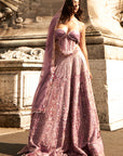 Lilac Raw Silk Lehenga Set